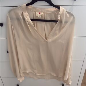 NEW One Clothing Cream Relaxed Blouse